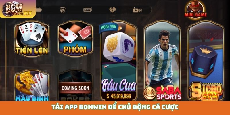 Tải app Bomwin - Hướng dẫn cài đặt ứng dụng về Mobile Tải app Bomwin để chủ động cá cược