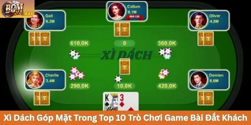 Top 10 Trò Chơi Game Bài Tại Bomwin Không Thể Bỏ Qua Xì Dách góp mặt trong top 10 trò chơi game bài đắt khách tại nền tảng